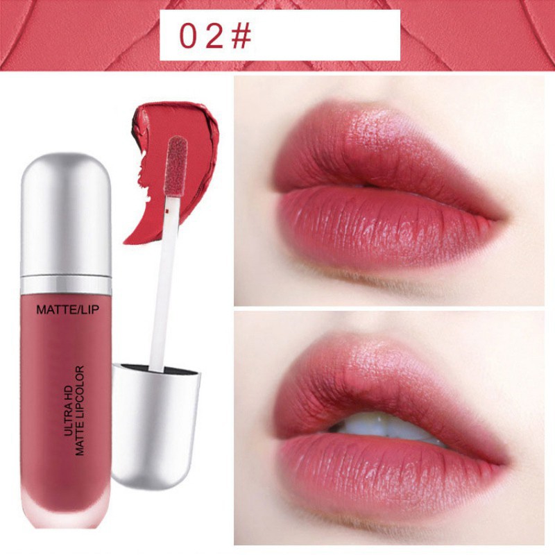 Son kem lì dưỡng ẩm kháng nước nhãn hiệu NOVO Son kem lì Novo Big Ultra HD Matte Lip bền màu chống trôi