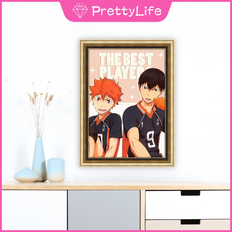 Tranh đính đá 5D tự làm hình Anime Haikyuu 30x40cm/40x50cm