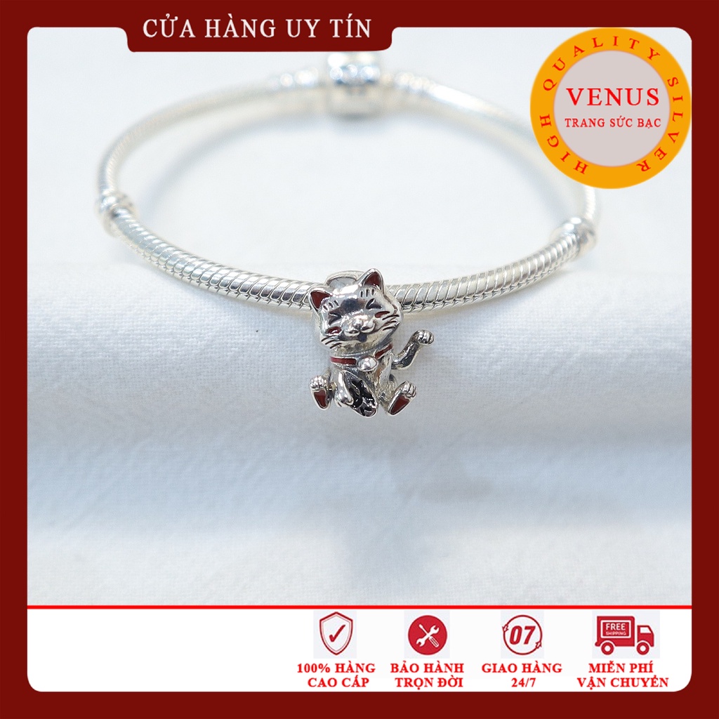 [Charm bạc 925 cao cấp] Charm Mèo thần tài- Mã sản phẩm VENUSMEO
