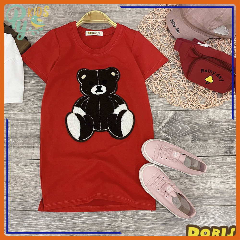 Đầm suông thêu gấu Doris cho bé gái 10-28kg