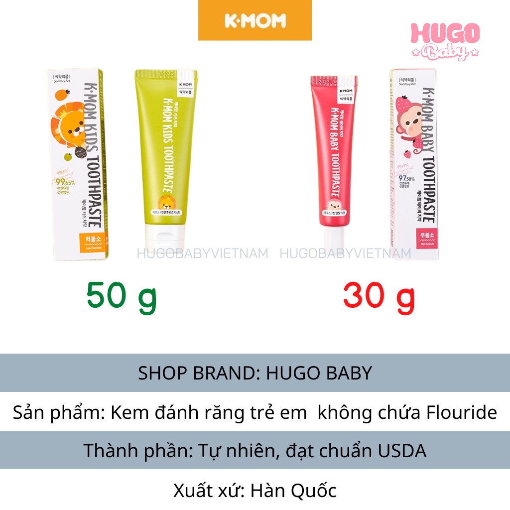 Kem đánh răng trẻ em K-MOM Hàn Quốc