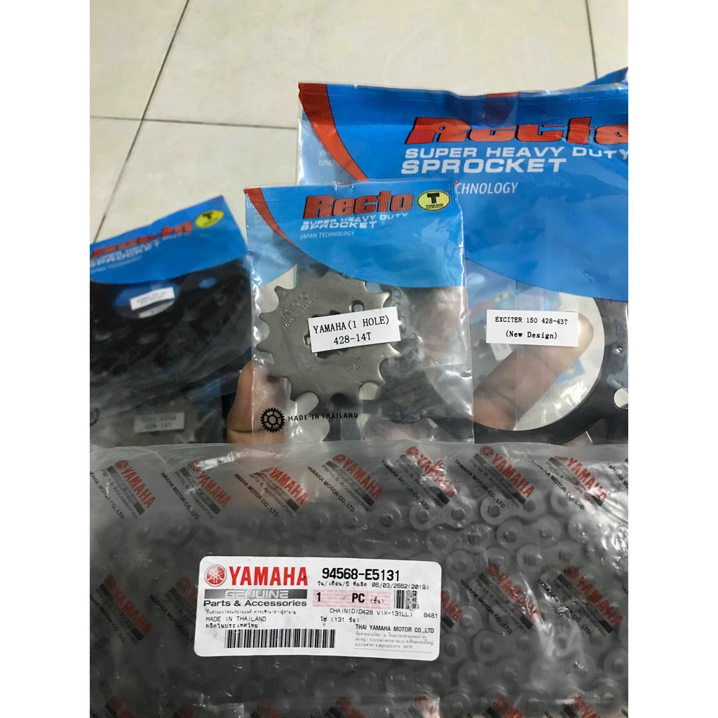 Combo NSD Recto Exciter Size Zin 14T-43T + Sên TFX Yamaha Chính Hãng