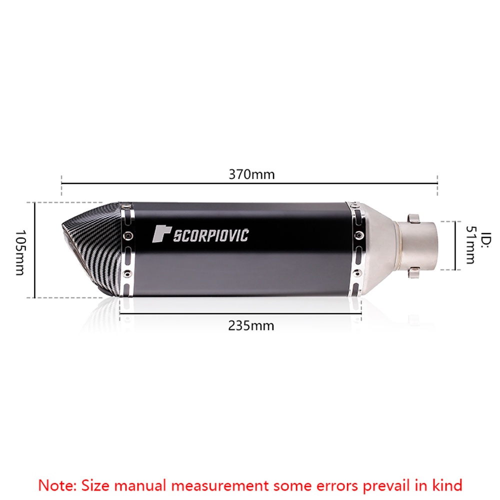 Hệ thống xả đầy đủ 38-51mm Ống xả phía sau Ống sau Ống đa năng Akrapovič với DB Killer