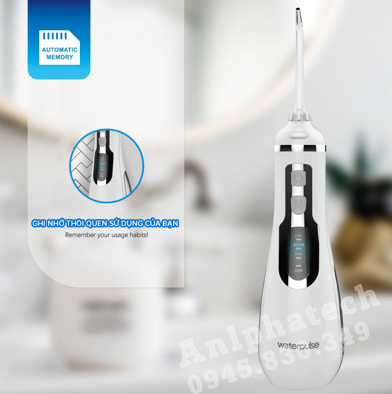 Máy Tăm Nước Cầm Tay Mini Xịt Vệ Sinh Răng Miệng Waterpulse V500 Cao Cấp Thế Hệ Mới 2021-Nhập Khẩu Chính Hãng