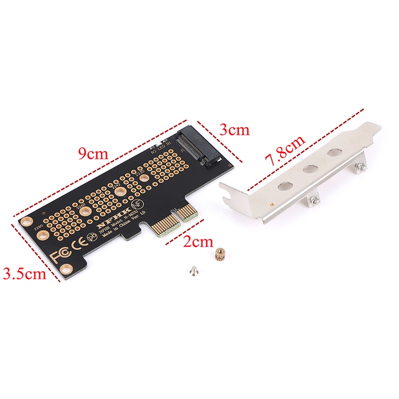 Thẻ Chuyển Đổi Nvme Pcie M.2 Ngff Ssd Sang Pcie X1 Sang M.2 Kèm Vòng Đệm | BigBuy360 - bigbuy360.vn