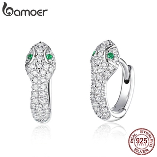 Bamoer Bông Tai bạc 925 Hình Rắn Sang Trọng sce922