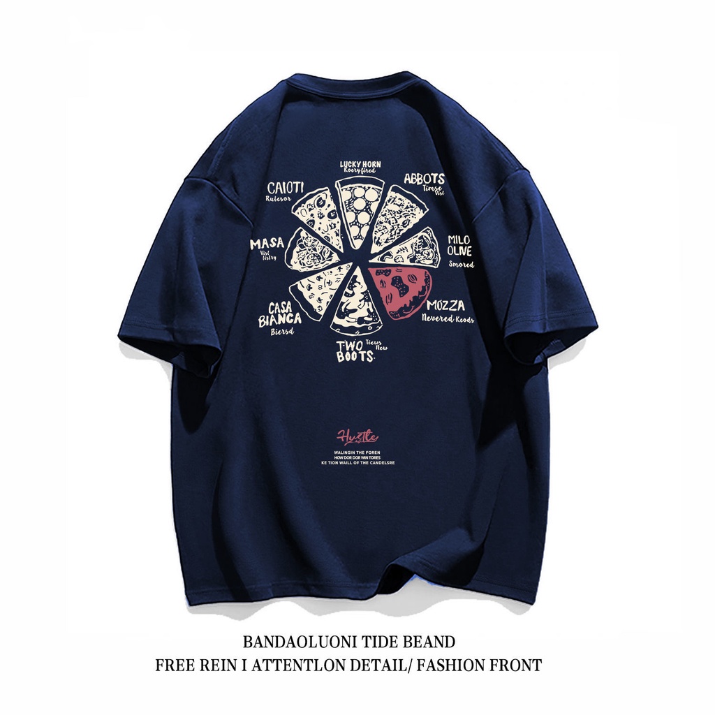 Áo thun WAFNHA cotton tay ngắn dáng rộng in hình vui nhộn hợp thời trang cho nam