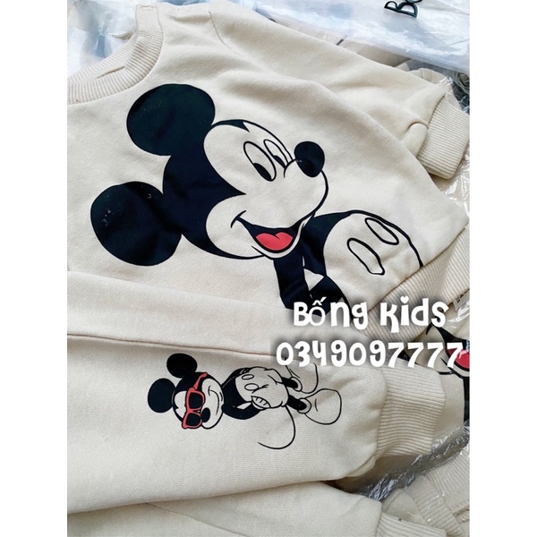 Bộ Nỉ Bé Trai Mickey Be Kem PR