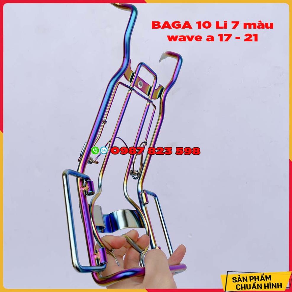 ✅ Baga Wave 110  Mẫu 10 Li Inox Xi 7 Màu Titan ✅