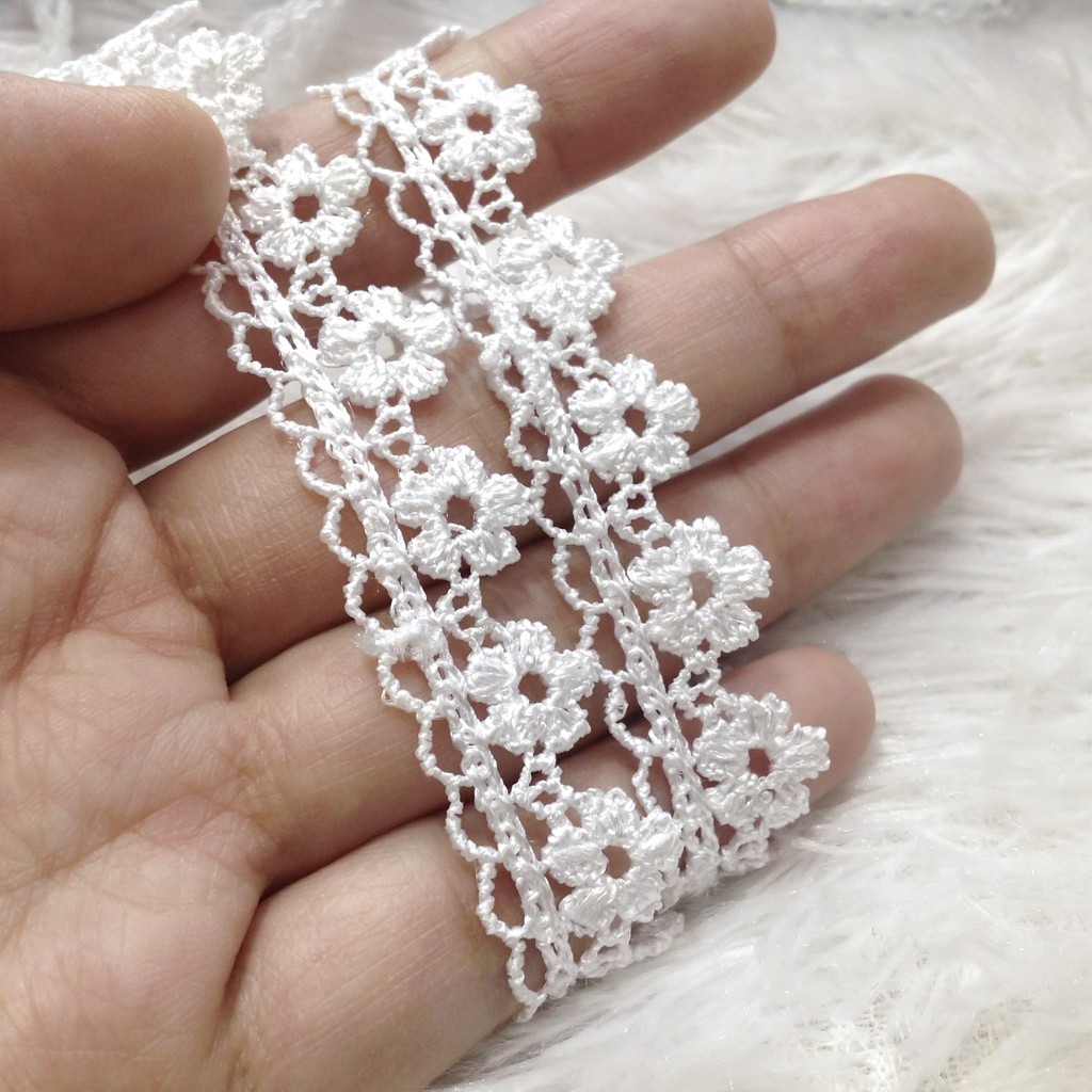 Ren hoa thêu viền áo voan đính trang trí trang phục váy đầm áo dài