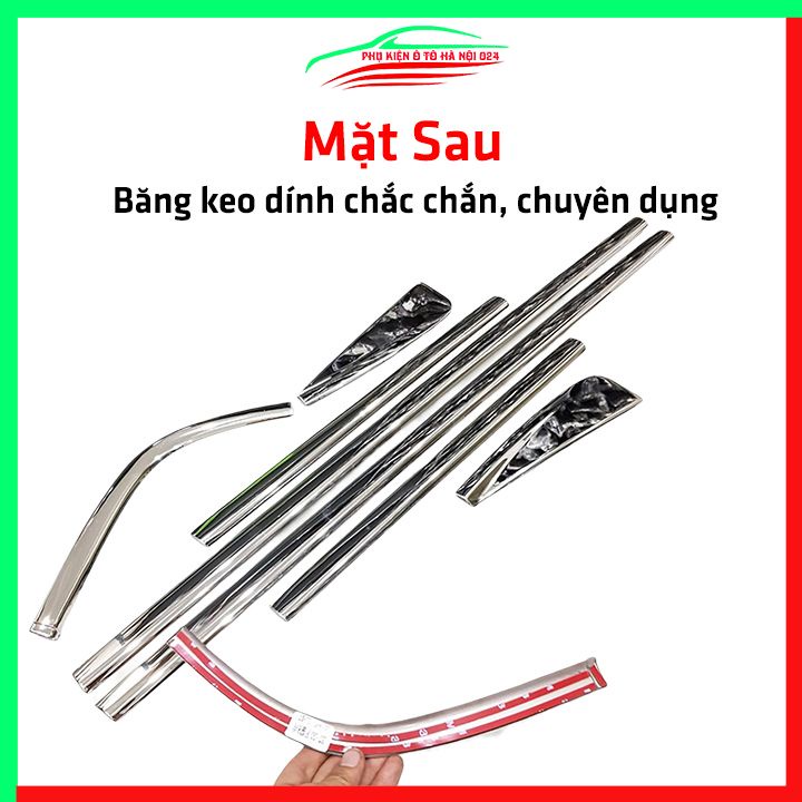 Bộ nẹp viền chân kính inox Mazda BT50, BT-50 2015-2021