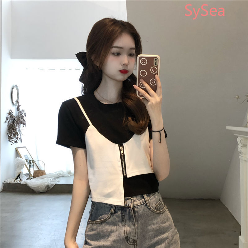 Áo tay ngắn kiểu dáng thời trang mùa hè cá tính dành cho nữ