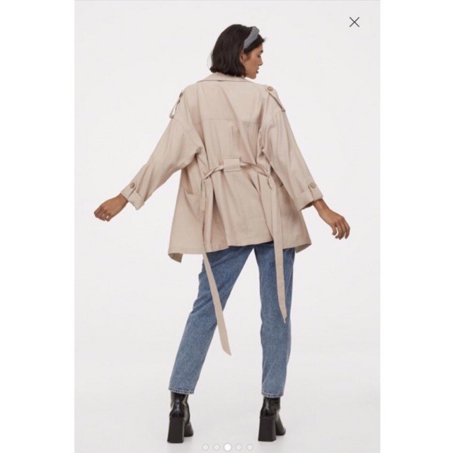 Áo khoác trenchcoat dáng ngắn HM