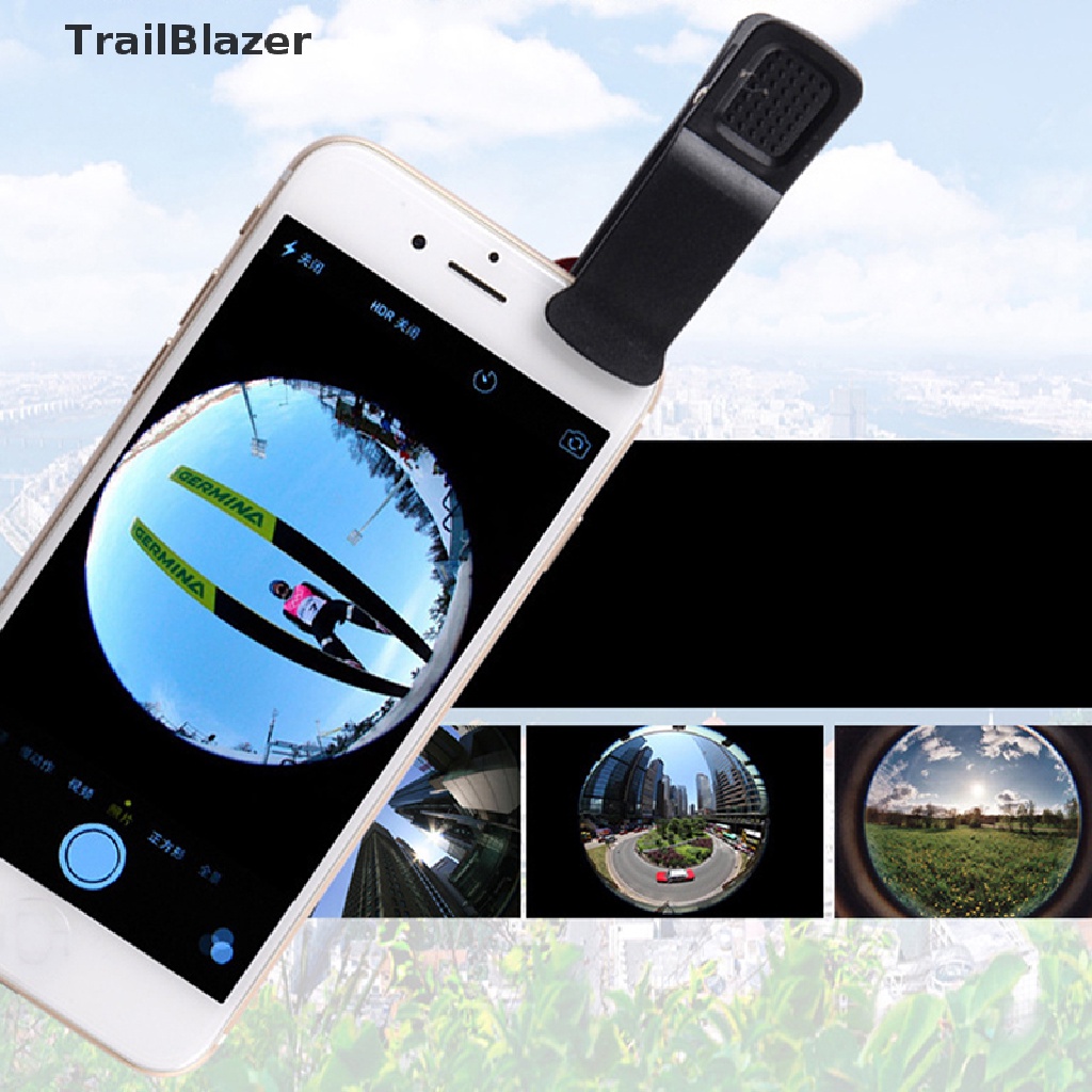 Tbvn Universal 3 In1 Fisheye Wide Angle Macro Camera Lens Kit Clip on Mobile Phone Jelly