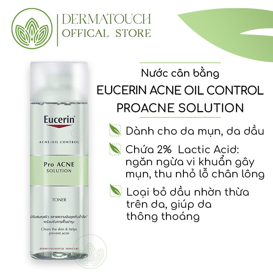 Nước cân bằng Eucerin Acne Oil Control (Da dầu mụn)