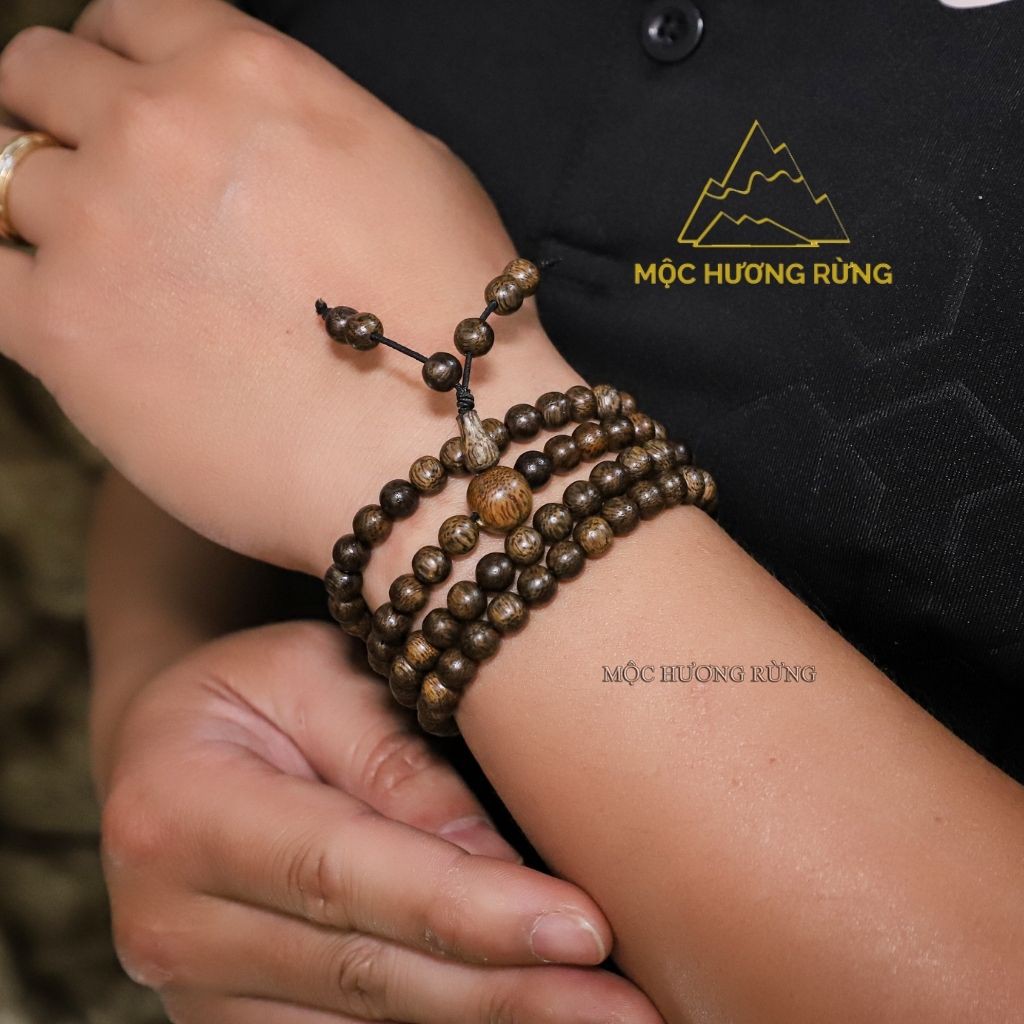 Vòng tay trầm hương chuỗi tràng hạt 108 hạt cho nam và nữ size 6-7-8mm_ mochuongrung_888 | BigBuy360 - bigbuy360.vn