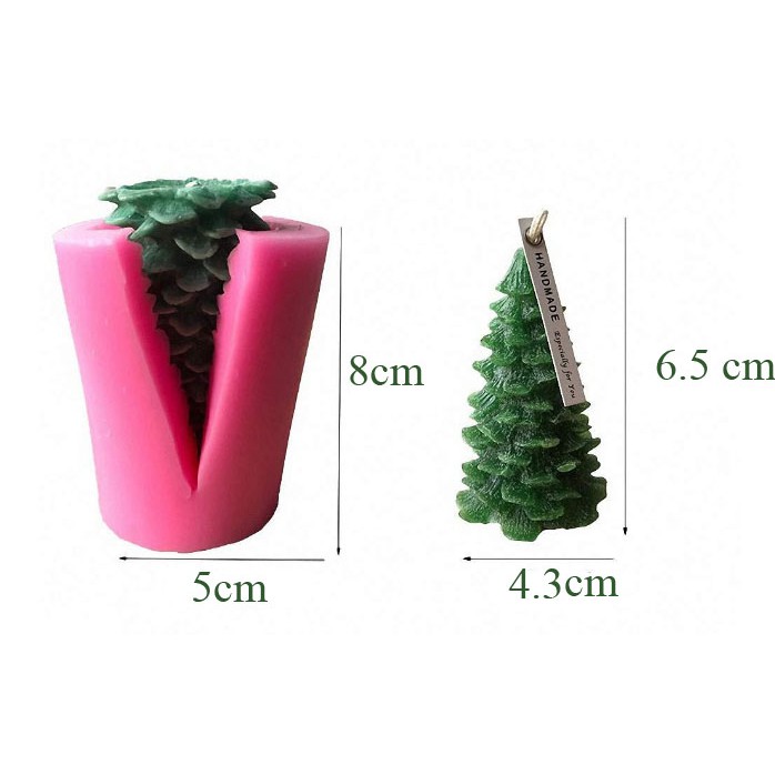 [KHUÔN 4D SALE] cây thông Noel, Khuôn nến tiệc giáng sinh, Khuôn silicone trang trí bánh Khuôn sô cô la.