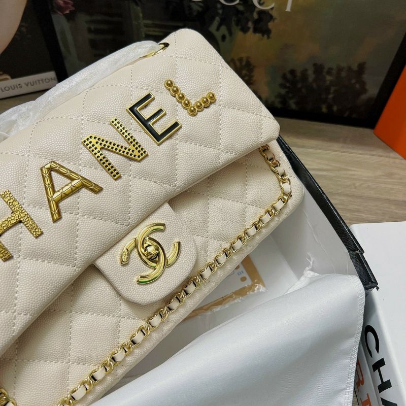 TÚI CHANEL LOGO SUPER FULL BOX SEAL SZ 25