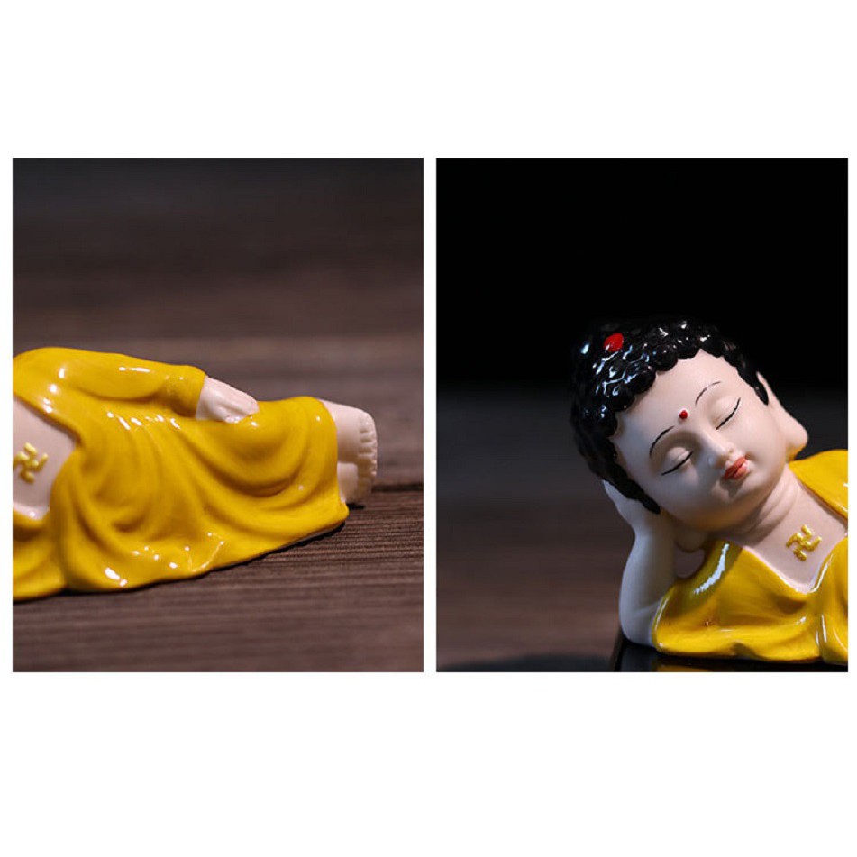 :   Tượng Phật Gốm Xanh Ngọc Ngồi Thiền Chuỗi Hạt