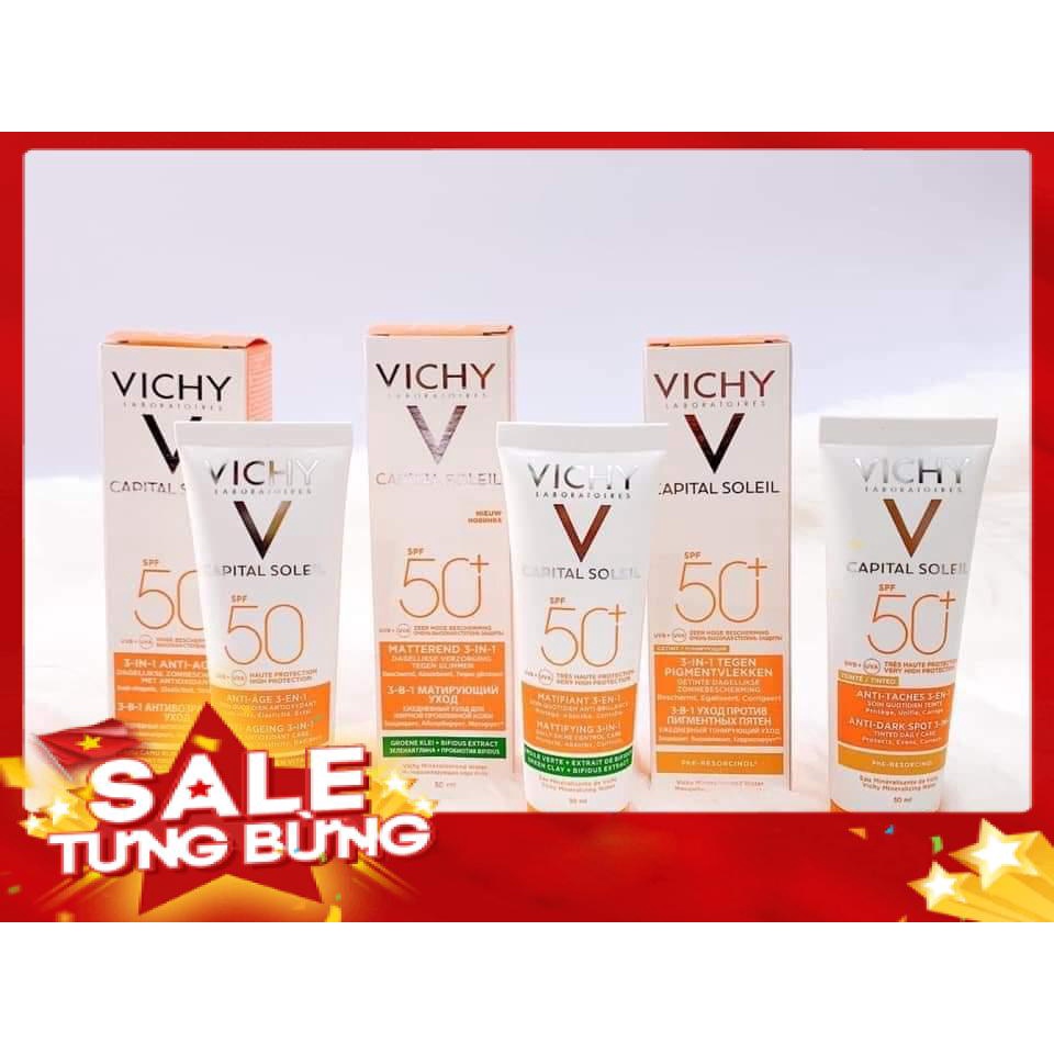  Kem chống nắng Vichy Capital Soleil 3in1 SPF50+ 50ml