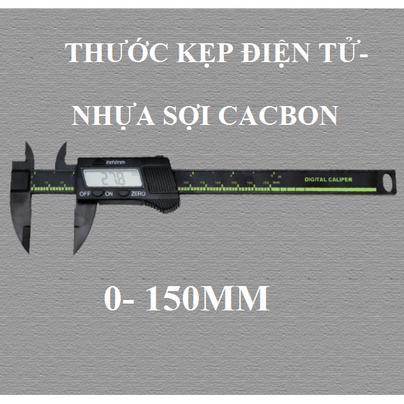 Thước kẹp điện tử 0-150mm Tặng kèm Pin. thước đo thước nhựa dãi đo chuân xác cao.