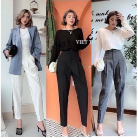 Quần Baggy Nữ 💖FREESHIP💖 Quần Tây Âu Công Sở Cạp Liền 2 Cúc Tôn Dáng SP1 | BigBuy360 - bigbuy360.vn