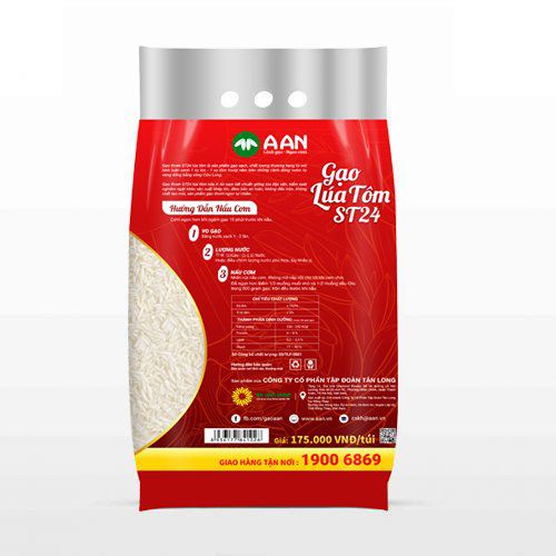 Gạo ST24 Túi 5kg - Chính hãng Gạo A An