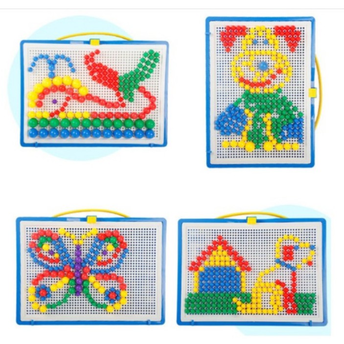 Đồ chơi xếp hình hạt 296 chi tiết hạt nấm cho bé