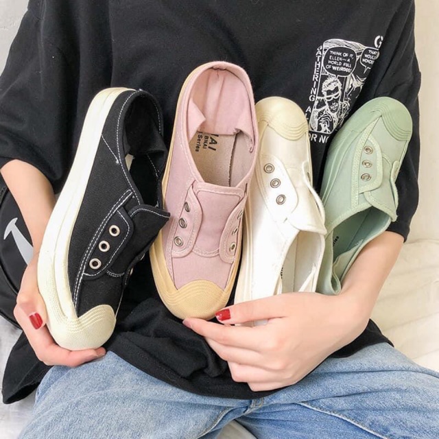 Giày không dây dáng slipon