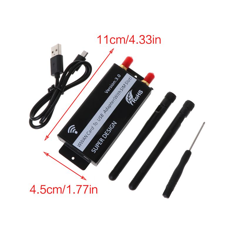Card Chuyển Đổi PCI-Express Sang USB Kèm Khe SIM Cho Mô-Đun WWAN / LTE