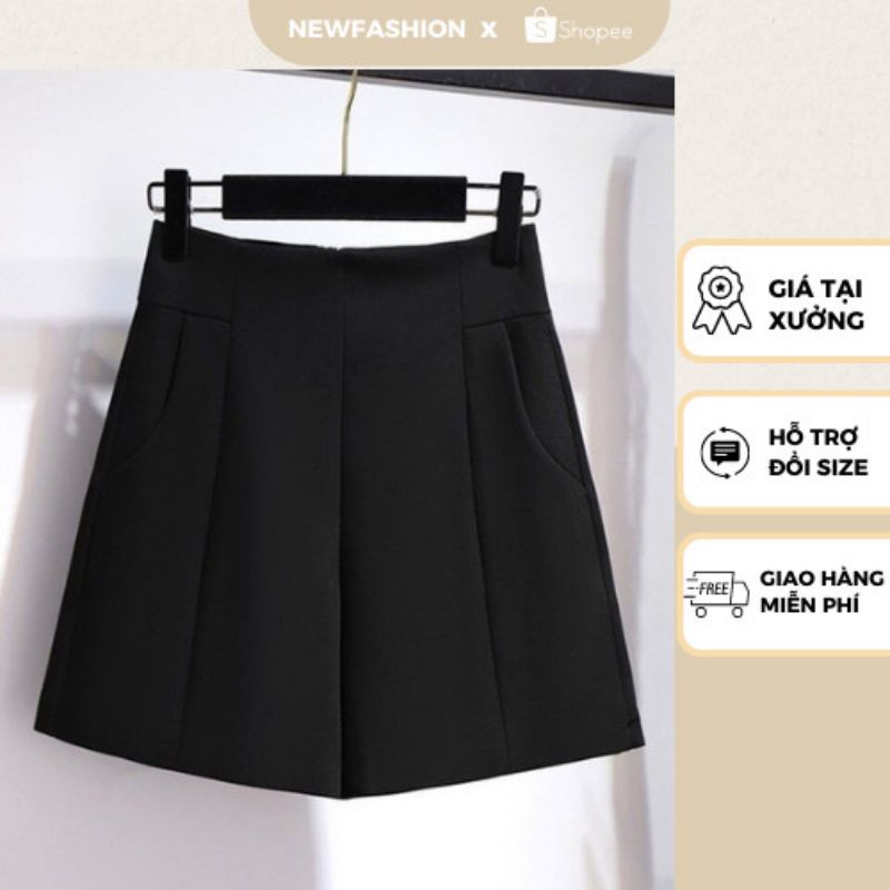Quần short nữ ống rộng cạp cao siêu hách dáng chất vải vitex cực mát và dễ chịu