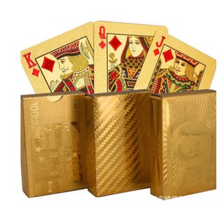 Bộ bài tây mạ vàng 24K ( Hàng có sẵn )