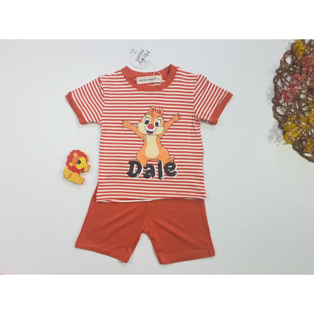 Bộ Cộc Kẻ Cotton Hàng Minky Mom Phiên Bản Hoạt Hình HOT 2021 Unchi Store (QATE269)