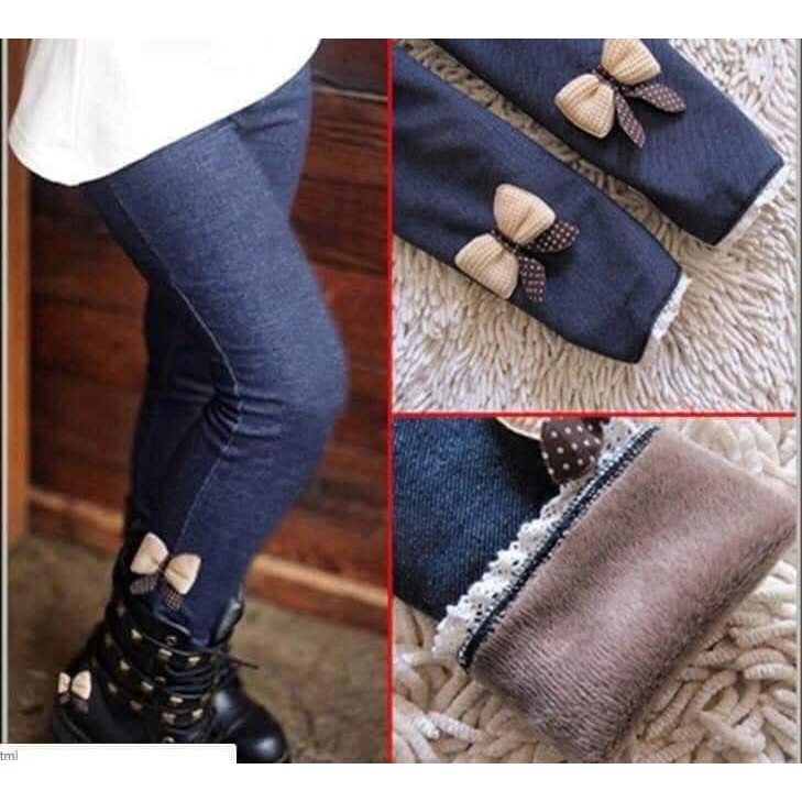 Chuyên sỉ lẻ :: Quần leging giả bò lót lông cho bé gái 15-40 kg ( loại đẹp- chất vải mềm mịn co giãn)