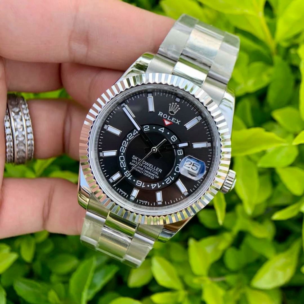 Đồng Hồ Nam R0lex Sky-Dweller Black Automatic 326934