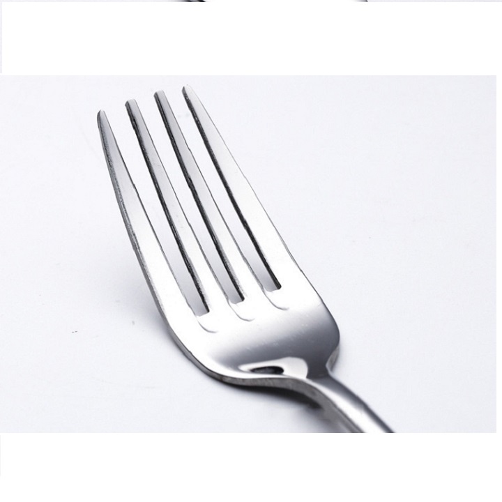 Dĩa inox, nĩa ăn bít tết, mỳ, salad, chất liệu thép không gỉ sáng bóng dài 19.5cm
