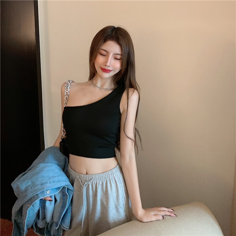 QADCOL  Áo Lửng Hai Dây Gợi Cảm Cho Nữ