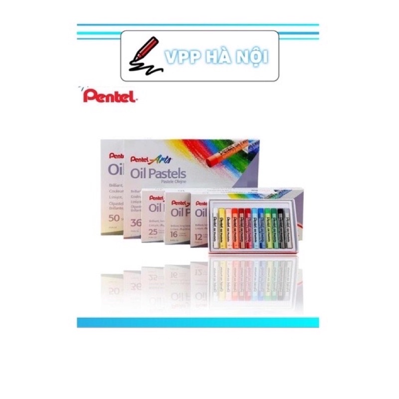 Bộ Màu sáp dầu Pentel Oil Pastel PHN 50 màu Văn Phòng Phẩm Hà Nội