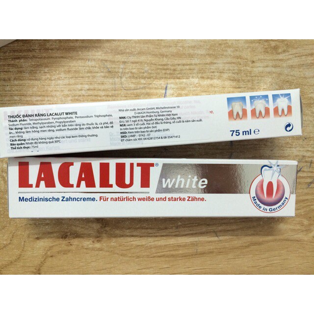 [Giá Tốt] - LACALUT WHITE KEM ĐÁNH RĂNG ĐỨC LÀM TRẮNG RĂNG - 75ml - [Hàng Chính Hãng]