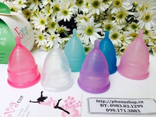 Cốc nguyệt san Eva cup (Kèm túi vải, cốc tiệt trùng, gel rửa)