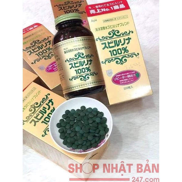[Date 2024] Tảo xoắn Spirulina Nhật Bản 2200 viên