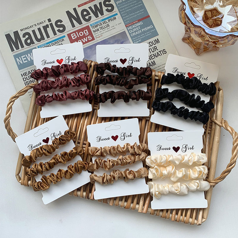 Set 3 dây buộc tóc co giãn thời trang cho nữ