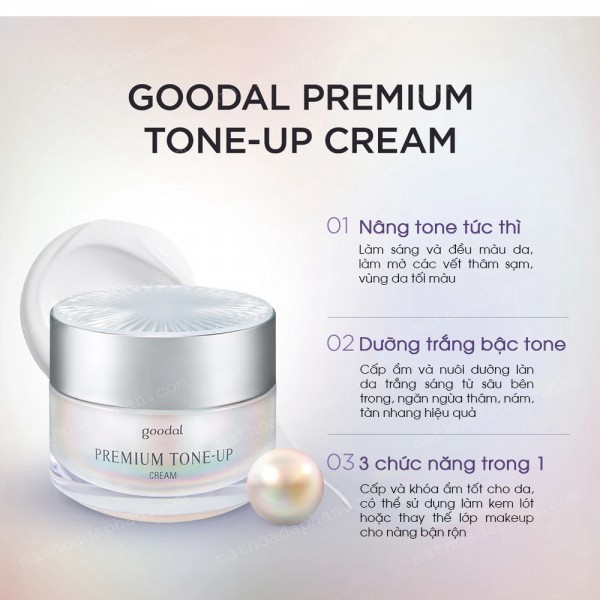 [GIÁ HỦY DIỆT] Kem dưỡng Ốc Sên Goodal Premium Snail Tone-Up Cream Hàn Quốc Mẫu Mới 2020 Mỹ Phẩm Chính Hãng