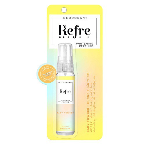 (mẫu mới ) Xịt Khử Mùi Refre Dưỡng Sáng Da Hương Sang Trọng 30ml