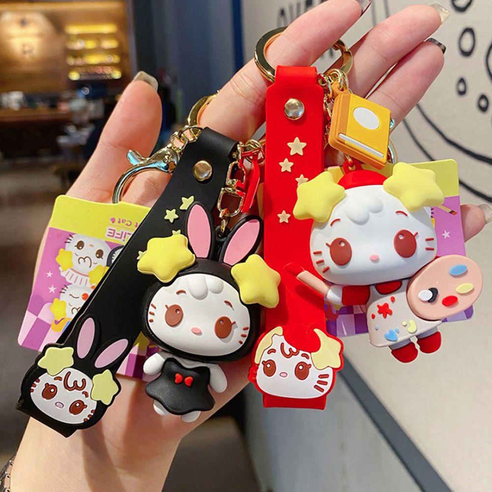 Móc Khóa Hình Chú Mèo Hoạt Hình Dễ Thương