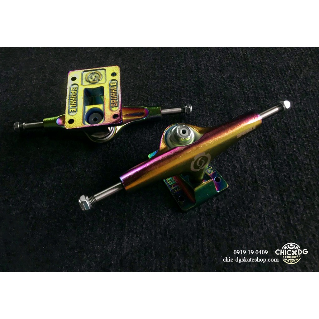 Truck ván trượt chuyên nghiệp - trục skateboard Cklone Hollow Kingpin 5.25&quot;, Sparkle Hollow Truck 5.25&quot;