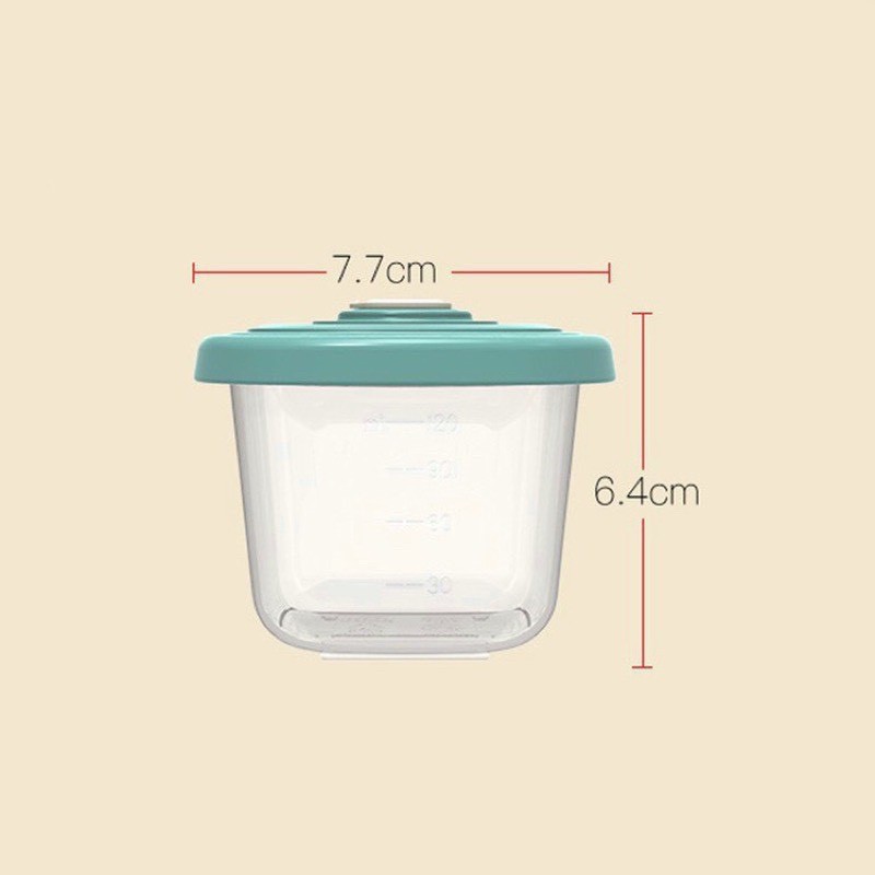Set 4 hộp trữ đông,bảo quản đồ ăn cho bé cao cấp tiện dụng Goodbabyvn