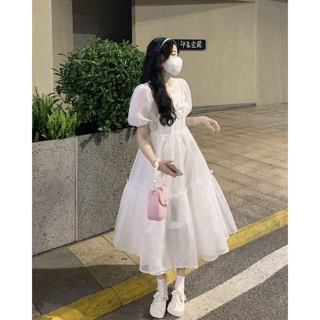 Váy tiểu thư nơ ngực TC12