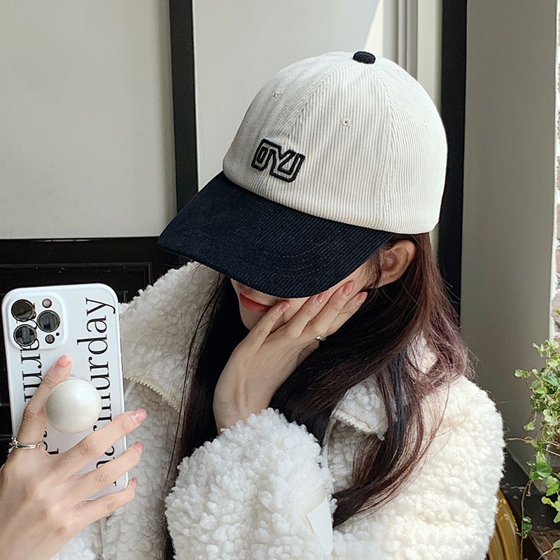 Mũ Lưỡi Trai Vải Nhung Phối Màu Thời Trang Cá Tính