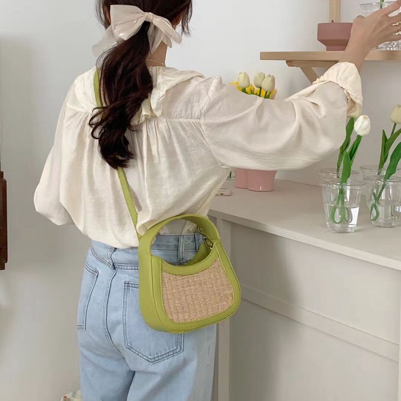 Túi Đeo Chéo Đan Sợi Thủ Công Phong Cách Hàn Quốc Thời Trang Mùa Hè Cho Nữ 5 Kiểu